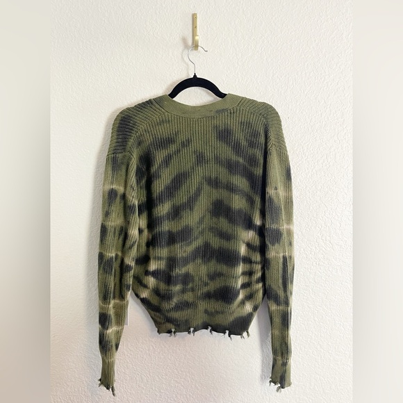 Young Fabulous and Broke green camo Tie-Dye distressed Women's Cardigan. New - Picture 5 of 11